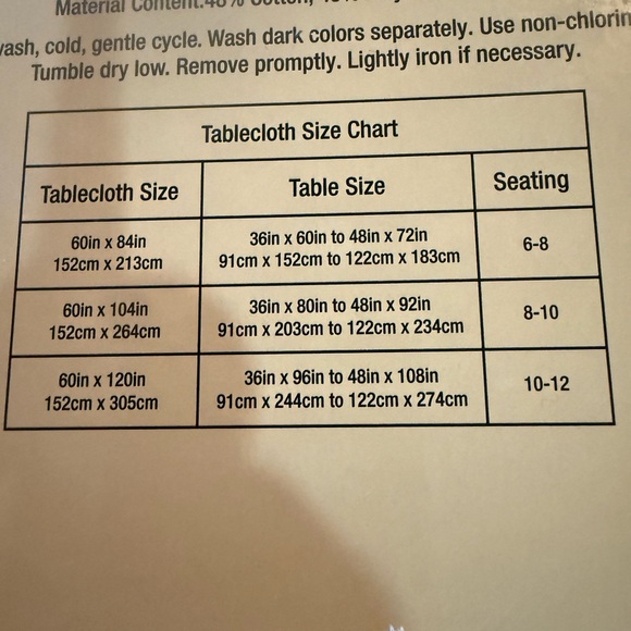 Black and White buffalo Tablecloth by Robert Stanley NWOT opened but never used - Picture 4 of 7